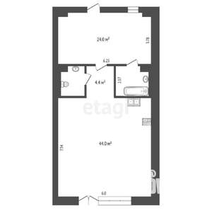 2-к квартира, вторичка, 80м2, 1/5 этаж