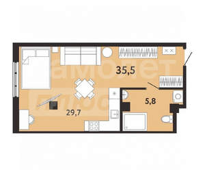 1-к квартира, вторичка, 36м2, 3/7 этаж