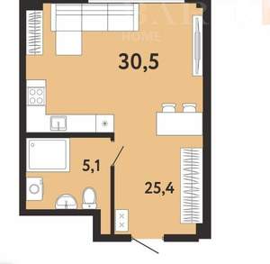 Студия квартира, вторичка, 31м2, 2/8 этаж