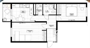 2-к квартира, вторичка, 56м2, 7/9 этаж