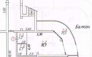 Студия квартира, вторичка, 60м2, 1/7 этаж