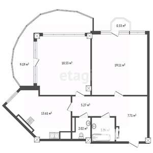 3-к квартира, вторичка, 80м2, 5/8 этаж