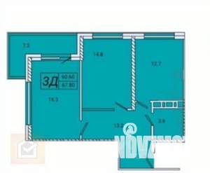 2-к квартира, вторичка, 68м2, 2/8 этаж