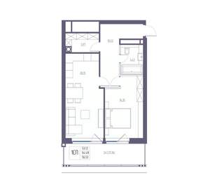 1-к квартира, вторичка, 64м2, 6/8 этаж