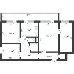 4-к квартира, вторичка, 120м2, 5/5 этаж