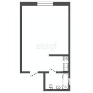 Студия квартира, вторичка, 41м2, 10/18 этаж