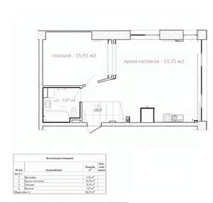 2-к квартира, вторичка, 59м2, 3/10 этаж