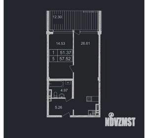 2-к квартира, вторичка, 58м2, 2/8 этаж