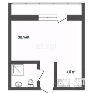 Студия квартира, вторичка, 37м2, 6/9 этаж