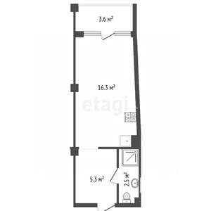 Студия квартира, вторичка, 30м2, 2/10 этаж