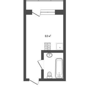 Студия квартира, вторичка, 30м2, 3/3 этаж