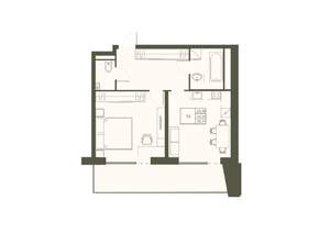 1-к квартира, вторичка, 56м2, 5/22 этаж