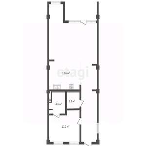 2-к квартира, вторичка, 92м2, 2/6 этаж