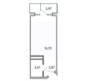 Студия квартира, вторичка, 28м2, 5/10 этаж