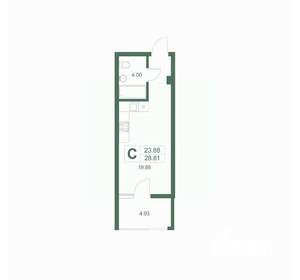 Студия квартира, вторичка, 29м2, 2/9 этаж