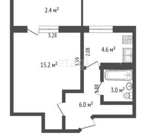 1-к квартира, вторичка, 29м2, 4/5 этаж