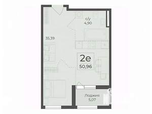 Студия квартира, вторичка, 54м2, 2/15 этаж