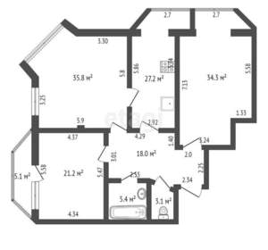 3-к квартира, вторичка, 150м2, 7/14 этаж