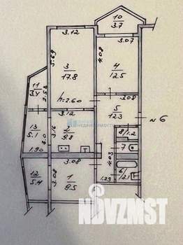 3-к квартира, вторичка, 76м2, 3/9 этаж