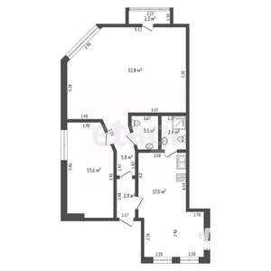 3-к квартира, вторичка, 90м2, 3/3 этаж