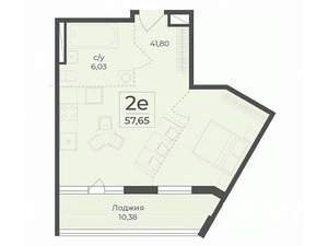 Студия квартира, строящийся дом, 58м2, 3/7 этаж
