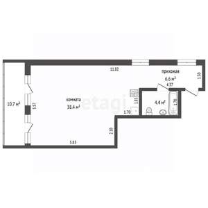 1-к квартира, вторичка, 60м2, 5/5 этаж