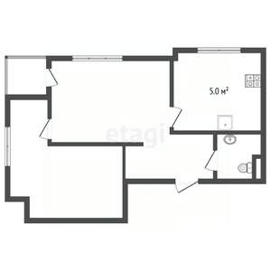 2-к квартира, вторичка, 56м2, 4/6 этаж