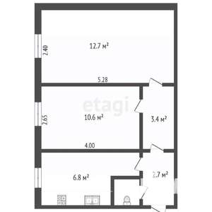 2-к квартира, вторичка, 37м2, 1/4 этаж