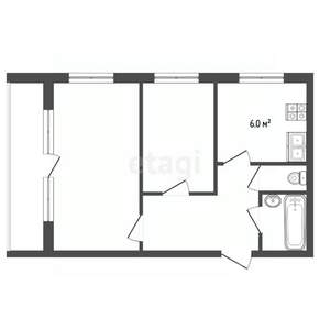 2-к квартира, вторичка, 51м2, 3/5 этаж