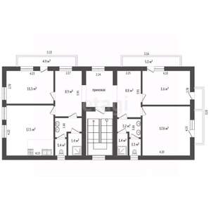 3-к квартира, вторичка, 104м2, 3/4 этаж