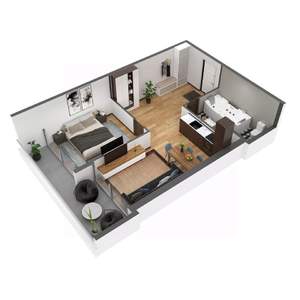 2-к квартира, строящийся дом, 56м2, 3/11 этаж
