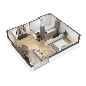 2-к квартира, вторичка, 64м2, 1/7 этаж