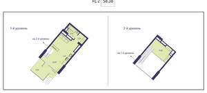 1-к квартира, вторичка, 58м2, 1/20 этаж