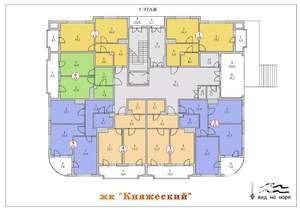 1-к квартира, строящийся дом, 55м2, 1/7 этаж