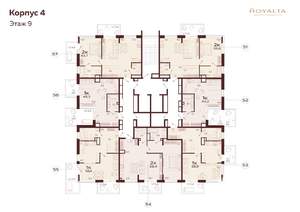 2-к квартира, вторичка, 64м2, 9/9 этаж