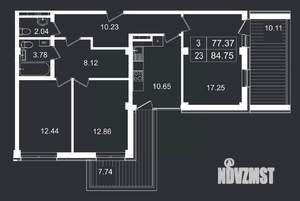 3-к квартира, вторичка, 85м2, 4/8 этаж