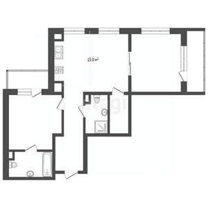 2-к квартира, вторичка, 98м2, 2/9 этаж