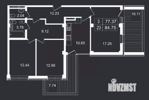 3-к квартира, вторичка, 85м2, 4/8 этаж