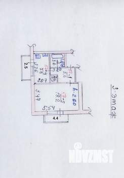 1-к квартира, вторичка, 37м2, 3/4 этаж