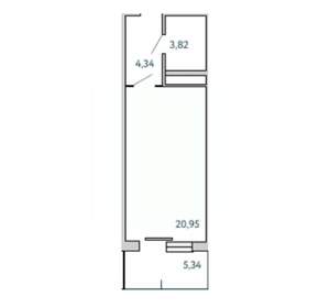 1-к квартира, вторичка, 34м2, 3/10 этаж