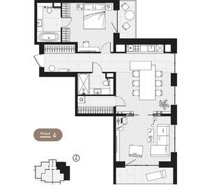 2-к квартира, вторичка, 98м2, 9/9 этаж