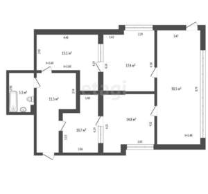 5-к квартира, вторичка, 105м2, 1/5 этаж