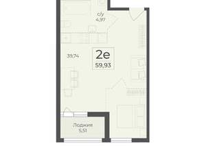 2-к квартира, вторичка, 60м2, 11/15 этаж