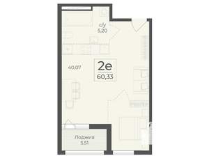 2-к квартира, вторичка, 60м2, 13/15 этаж