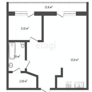 2-к квартира, вторичка, 69м2, 7/20 этаж