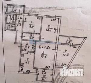 4-к квартира, вторичка, 77м2, 9/9 этаж