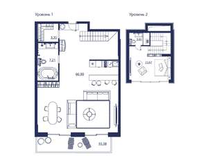 6-к квартира, вторичка, 114м2, 8/8 этаж