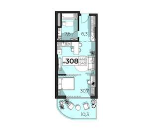 2-к квартира, вторичка, 55м2, 3/6 этаж