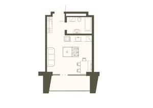 Студия квартира, вторичка, 35м2, 9/22 этаж