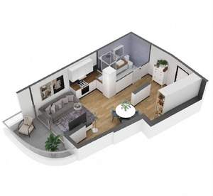 1-к квартира, вторичка, 42м2, 6/11 этаж